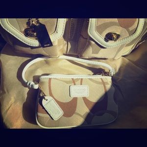 Coach Handbag with matching wristlet